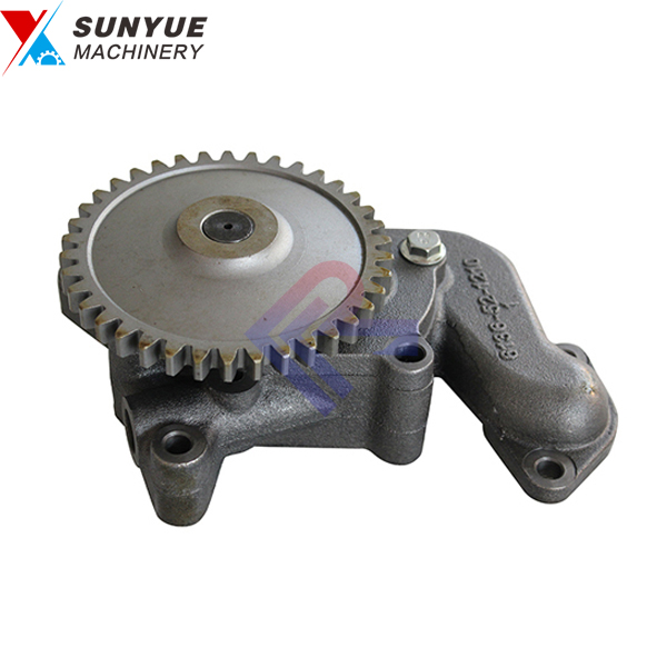 Diesel Engine Parts 6D105 Oil Pump for excavator Komatsu PC200-3 6136-52-1210 6136-52-1100