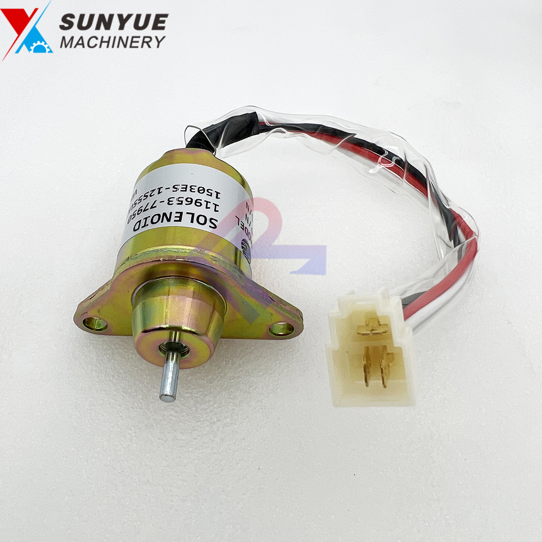 Yanmar Diesel Engine Fuel Shutdown Shutoff Stop Solenoid SA-4562-T SA-5213 1503ES-12S5SUC5S 119653-77950 DC12V