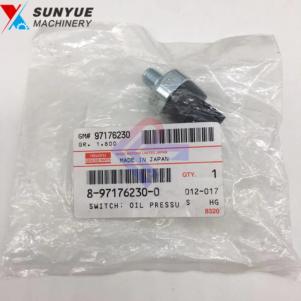 Isuzu 4JJ1 Oil Pressure Sensor Switch 8-97176230-0 8971762300 For Excavator