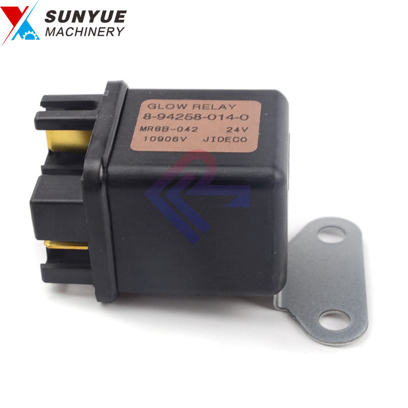 ZX110 ZX120 ZX160 ZX200 EX400 6BG1 Glow Plug Relay for excavator Hitachi 8942580140 MR8B-042 8-94258014-0 DC24V